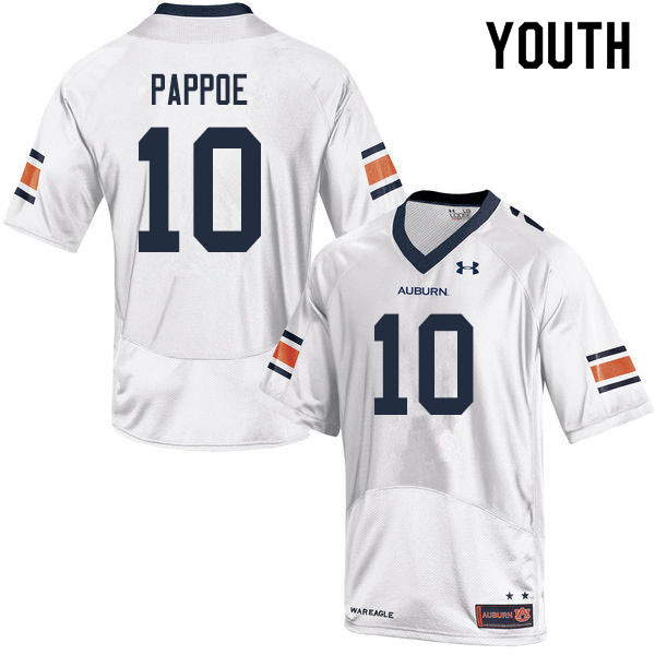 Youth #10 Owen Pappoe Auburn Tigers College Football Jerseys Sale-White - Click Image to Close